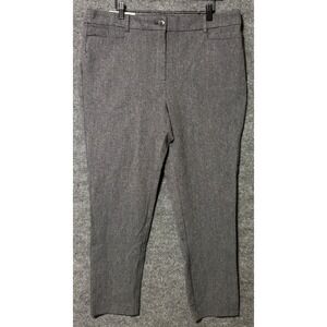Loft The Sutton Skinny Pants Grey Dress Trousers Womens Size 16 Curvy